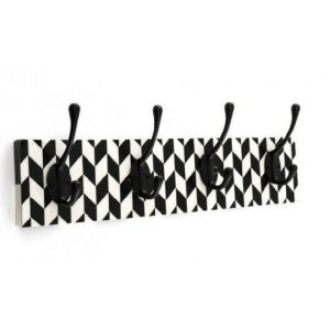 44X10 Black & White Wall Hooks  |  Coat Hangers Coat Hangers Coat Hangers