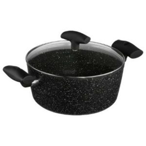 5Five Aluminium Pot + Lid Black  |  Pots, Lids & Pans Kitchenware Black