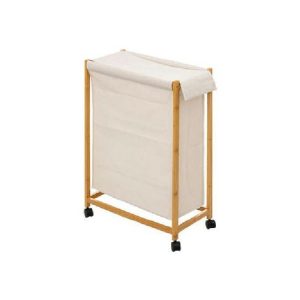 5Five Bamboo Laundry Basket And Wheels  |  Laundry & Ironing Accessories Household Goods Laundry & Ironing Accessories