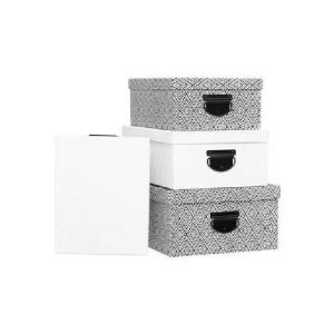 5Five Box Relief Effect X4 Assorted  |  Storage Baskets & Boxes Household Goods Storage Baskets & Boxes