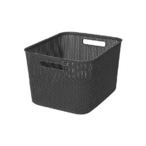 5Five Crochet Basket Grey 19L  |  Storage Baskets & Boxes Household Goods Grey