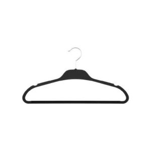 5Five Plastic Rubber Hanger Black Set Of 5  |  Clothes Hangers Clothes Hangers Black