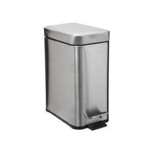 5Five Rectangular Dustbin Silver 5L  |  Bins & Liners Bins & Liners Bins & Liners