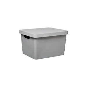 5Five Storage Box Grey 27Cm X 37Cm  |  Storage Baskets & Boxes Household Goods Grey