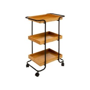 5Five Trolley On Wheels 3 Tiers 41Cm X 33Cm X 82Cm  |  Racks, Holders & Trollies Kitchenware Natural