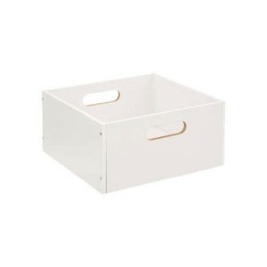 5Five Wooden Storage Box White 31Cm X 31Cm X 15Cm  |  Storage Baskets & Boxes Household Goods Storage Baskets & Boxes