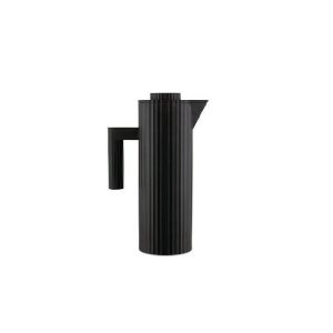 Alessi Plisse’ Insulated Thermo Jug 1000Ml Black  |  Picnicware Kitchenware Black