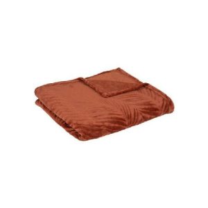 Atmosphera Blanket Fla Brsh Zoa Terracotta  125Cm X 150Cm  |  Blankets & Throws Blankets & Throws Blankets & Throws