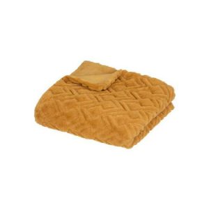 Atmosphera Blanket Fur Emb Mara Ocher 120Cm X 160Cm  |  Blankets & Throws Blankets & Throws Beech