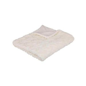 Atmosphera Blanket Fur Emb Mara White 180Cm X 230Cm  |  Blankets & Throws Blankets & Throws Blankets & Throws