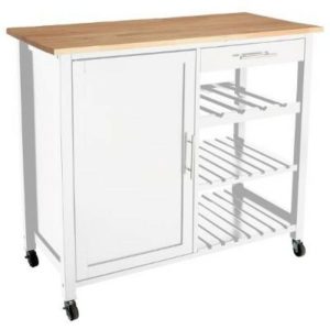 Atmosphera Kit Trolley White 100Cm X 48Cm X 88Cm  |  Racks, Holders & Trollies Kitchenware Racks, Holders & Trollies