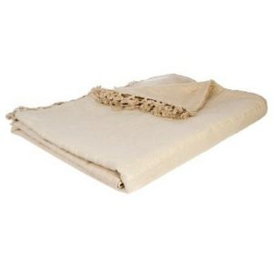 Atmosphera Linen Bedspread Throw 230 X 250 Cm  |  Blankets & Throws Blankets & Throws Beige