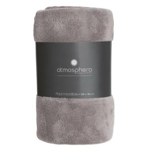 Atmosphera Microplush Blanket Grey130x180  |  Blankets & Throws Blankets & Throws Blankets & Throws