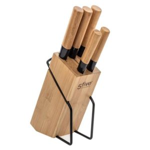 Bamboo Stand Set Of 5  |  Utensils Kitchenware Natural