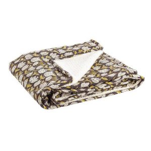 Bizzotto Calais Black With Tulip Blanket 130 X 180Cm  |  Blankets & Throws Blankets & Throws Blankets & Throws