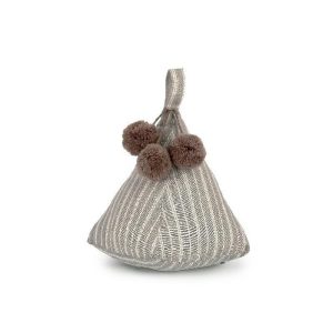 Bizzotto Kathy Brown Pompom Doorstop  |  Houseware Household Goods Brown