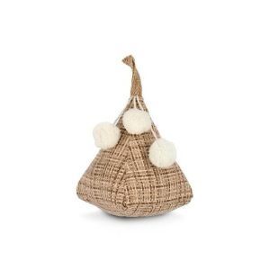 Bizzotto Kathy White Pompon Doorstop  |  Houseware Household Goods Brown