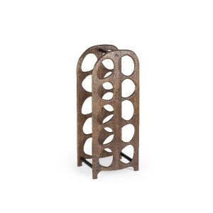 Bizzotto Yukon Brown Bottle Rack 10P  |  Racks, Holders & Trollies Kitchenware Brown