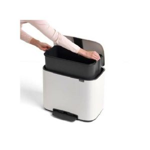 Bo Pedal Bin 36 Litre White  |  Bins & Liners Bins & Liners Bins & Liners