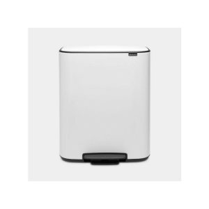 Brabantia Bo Pedal Bin 2 X 30L White  |  Bins & Liners Bins & Liners Bins & Liners