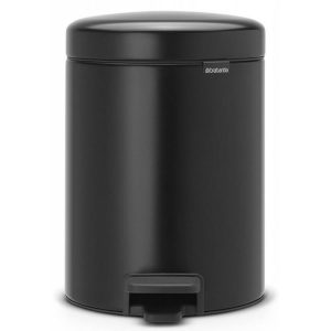 Brabantia Newicon 5L Pedal Bin New Matt Black  |  Bins & Liners Bins & Liners Bins & Liners