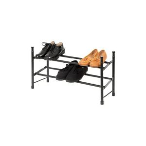 Cie Shoe Extandable Shelf Black 67-117X23x35cm  |  Shoe Racks & Cabinets Household Goods Black