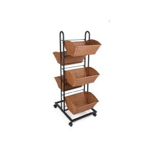 Claire Shaped Exhibitor 5Baskets  |  Racks, Holders & Trollies Kitchenware Natural