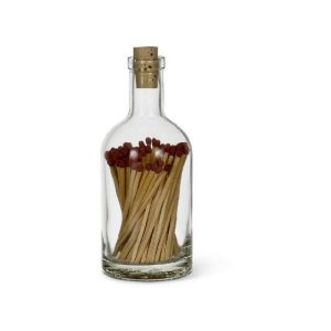 Coincasa Glass Bottle With 125 Matches – 7387768  |  Miscellaneous Kitchenware Kitchenware Clear