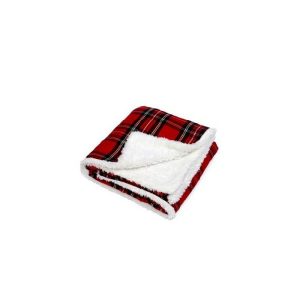 Coincasa Plaid In Cotton And Tartan Sherpa Fur  |  Blankets & Throws Blankets & Throws Blankets & Throws