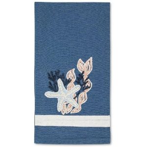 Coincasa Pure Cotton Tea Towel With Embroidery – 7404469  |  Kitchen Linen Kitchen Linen Blue