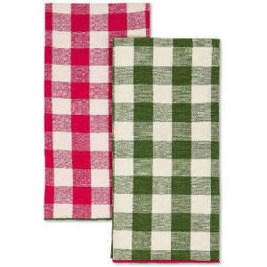 Coincasa Set Of 2 Pure Cotton Check Pattern Tea Towels – 7409539  |  Kitchen Linen Kitchen Linen Kitchen Linen