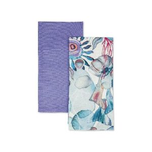 Coincasa Set Of 2 Tea Towels With Seabed Print  |  Kitchen Linen Kitchen Linen Kitchen Linen