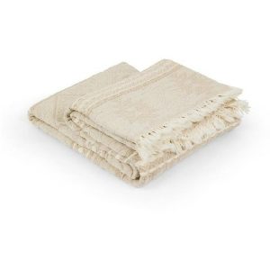 Coincasa Throw In Pure Washed Cotton Beige  |  Blankets & Throws Blankets & Throws Beige