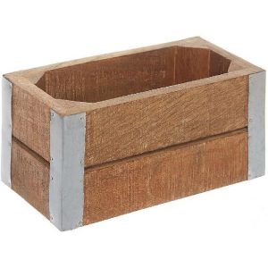 Coincasa Wood And Steel Box  |  Houseware Household Goods Brown