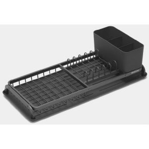 Compact Dish Drying Rack Dark Grey  |  Dish Drainers & Accessories Dish Drainers & Accessories Black