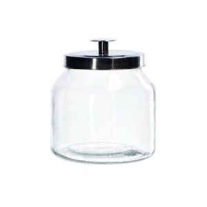 Container Glass Metal Lid 16Cm X H18cm  |  Food Storage Food Storage Clear