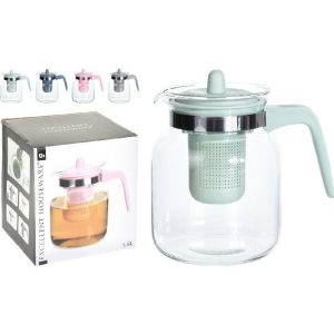 Excellent Houseware Teapot Glass 1500Ml 4Assorted Colours  |  Tea & Coffee Accessories Kitchenware Tea & Coffee Accessories