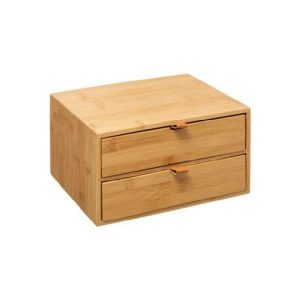 Five Simply Smart 2 Drawer Bamboo Leather Box  |  Miscellaneous Kitchenware Kitchenware Miscellaneous Kitchenware