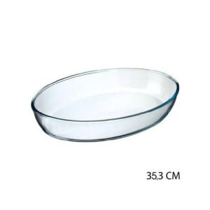 Glass Oval Dish 35Cm X 25Cm  |  Dishes & Casseroles Dishes & Casseroles Clear