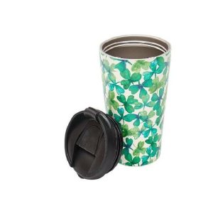 Green Shamrocks Thermal Cup  |  Picnicware Kitchenware Green