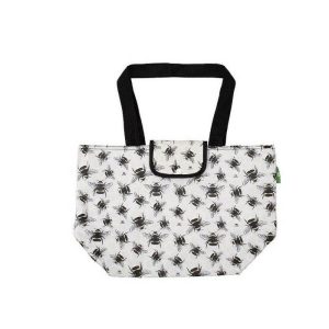 Grey Bumble Bee Insulated Shopping Bag  |  Houseware Household Goods Houseware