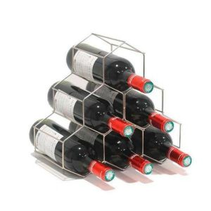 Hexagon 6 Bottle Wine Rack  |  Racks, Holders & Trollies Kitchenware Chrome