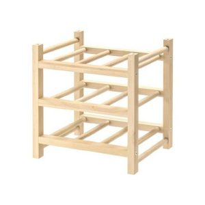 Ikea Hutten Bottle Rack For 9 Bottles, Solid Wood  |  Racks, Holders & Trollies Kitchenware Racks, Holders & Trollies