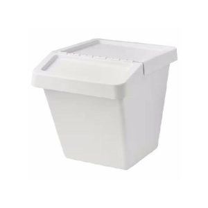 Ikea Sortera Waste Sorting Bin With Lid White 60L  |  Bins & Liners Bins & Liners Bins & Liners