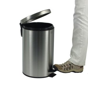 Kela Mala Pedal Bin Matt Silver 12L  |  Bins & Liners Bins & Liners Bins & Liners