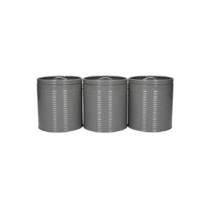 Kitchen Craft 3Pc Canisters Gry  |  Tea & Coffee Accessories Kitchenware Grey