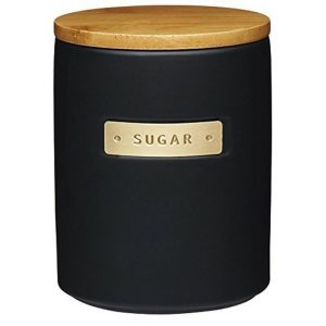 Kitchen Craft Sugar Cannister Black And Gold  |  Food Storage Food Storage Black