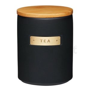 Kitchen Craft Tea Cannister Black And Gold  |  Food Storage Food Storage Black