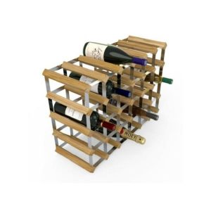 Light Oak Pine 30 Bottle Wine Rack Wnrk7006  |  Racks, Holders & Trollies Kitchenware Natural