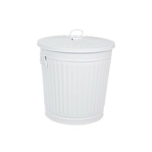 London Bin 35L Met Galvanised Matt White  |  Bins & Liners Bins & Liners Bins & Liners